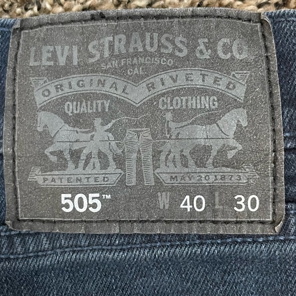 Levi’s Original Men’s 505 Regular Classic Fit Sz 40W 30L - Picture 3 of 6